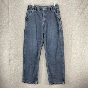 Carhartt Dungaree Fit Carpenter Jeans Mens Sz 34 x 32 Relaxed Medium Wash B13